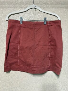 Women’s Rust Mini Skirt - Stretch Cotton Blend